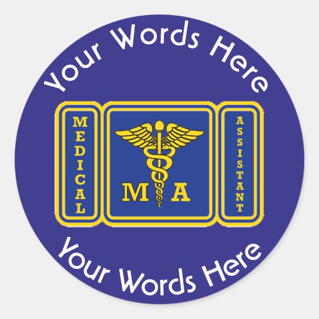 Autocolante Personalizado do Assistente Médico (Frente)