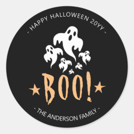 Autocolante personalizado do Halloween Boo