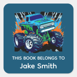 Autocolante personalizado do Monster Truck Kids Bo