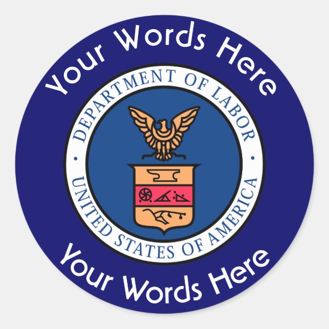 Autocolante personalizado DOL do Departamento de T (Frente)