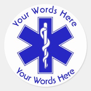 Autocolante personalizado EMT Star of Life