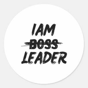 autocolante personalizado líder não chefe