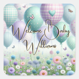 Autocolante personalizado "Welcome Baby"