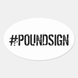 Autocolante #POUNDSIGN