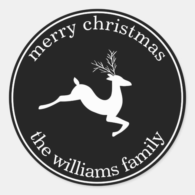 Autocolante Preto de Natal (Frente)