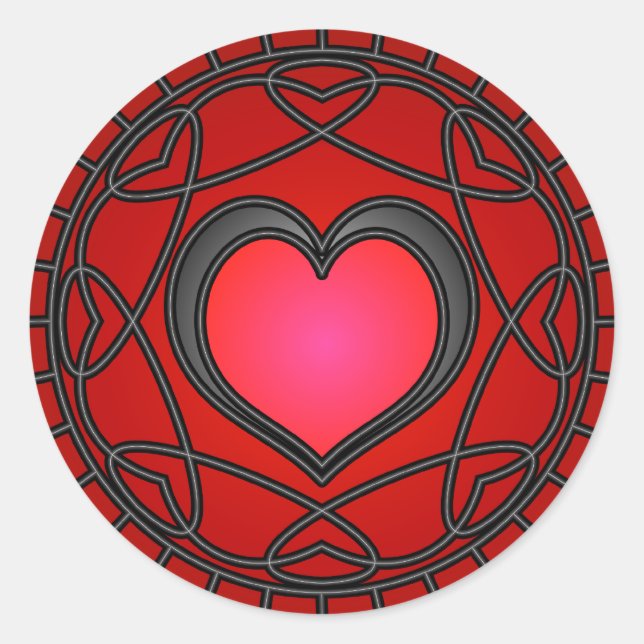 Autocolante Preto/Vermelho (Frente)