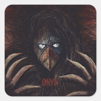 Autocolante quadrado clássico Onyx