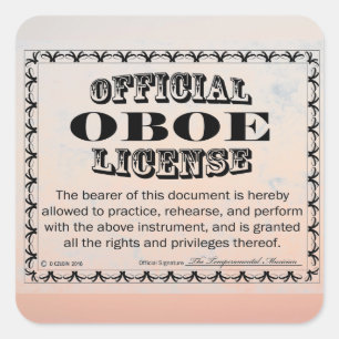 Autocolante Quadrado de Licença