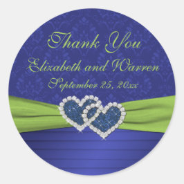 Autocolante Real Azul e Chartreuse 3"