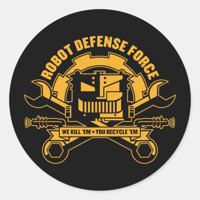 Autocolante Robot Defense Force (Frente)