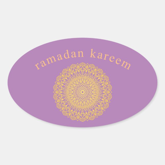 autocolante roxo do ornamento oriental ramadan kar (Frente)
