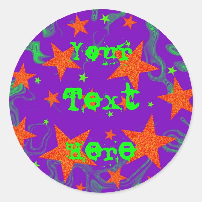 Autocolante 'Seu Texto' (Frente)