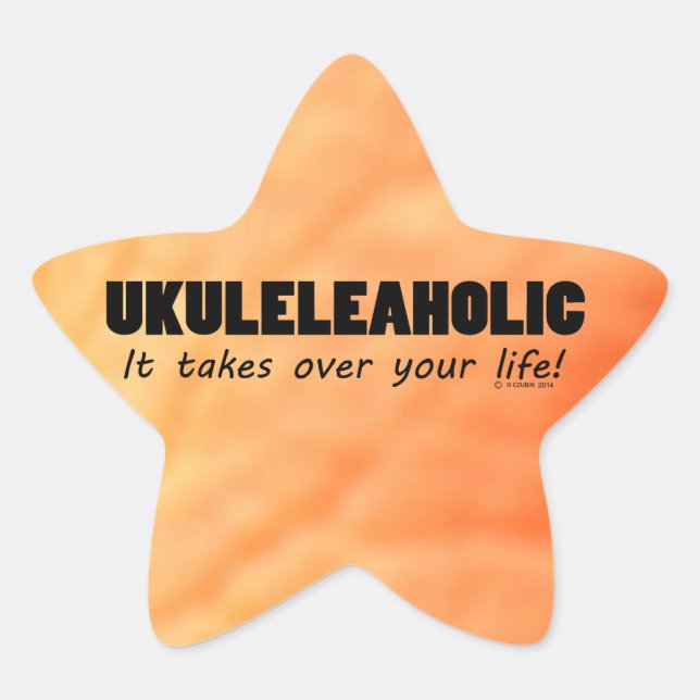 Autocolante Ukuleleaholic (Frente)