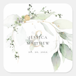 Autocolante verde e Dourado do Eucalyptus