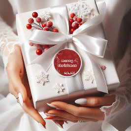 Autocolante Vermelho de Roteiro Moderno de Natal F