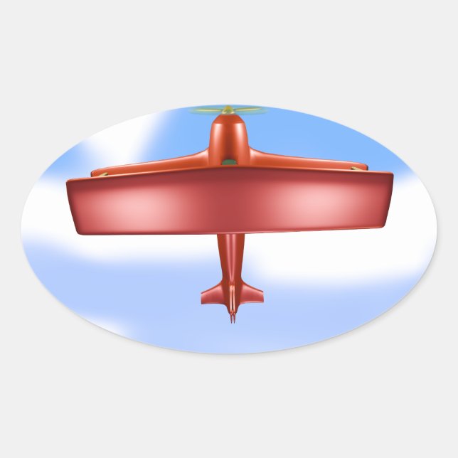 Autocolante vermelho voador (Frente)