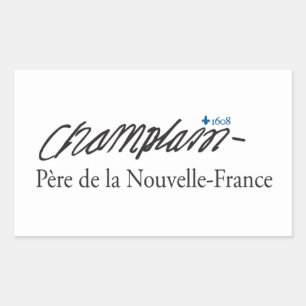 Autocolante x20 Champlain pai Nova França