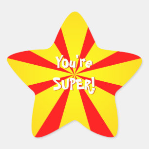 Autocolantes amarelos e vermelhos