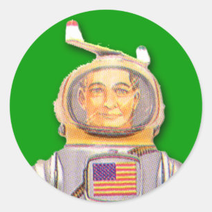 Autocolantes americanos de robôs astronautas (folh