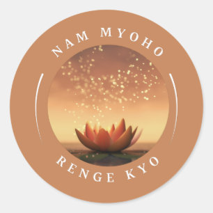 Autocolantes budistas SGI com Design de Lotus e NM