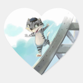 Autocolantes cardíacos clássicos em torre Eiffel