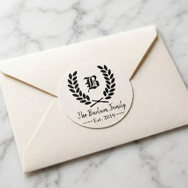 Autocolantes Clássicos Monogramas com Nome de Famí