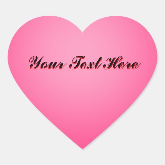 Autocolantes cor-de-rosa com texto personalizado (Frente)