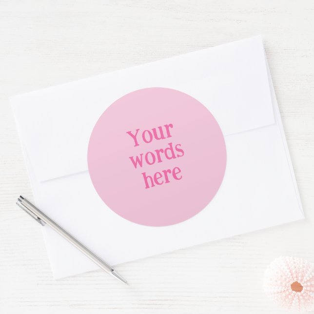 Autocolantes cor-de-rosa personalizados (Envelope)