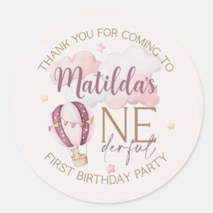 Autocolantes de 1º aniversário personalizados