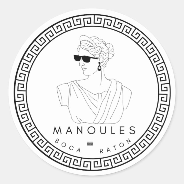 Autocolantes de 3" com Manoules - Folha de 6 (Frente)