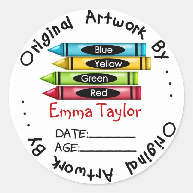 Autocolantes de Arte Original - Crayons (Frente)