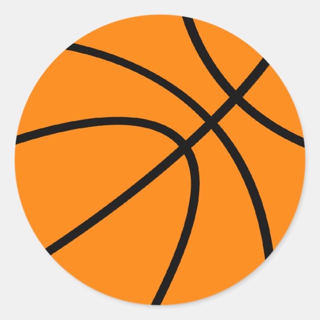 Autocolantes de basquete redondos (Frente)