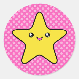 Autocolantes de Bolinhas Rosa Kawaii