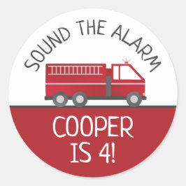 Autocolantes de bombeiro para o Aniversário do Bom