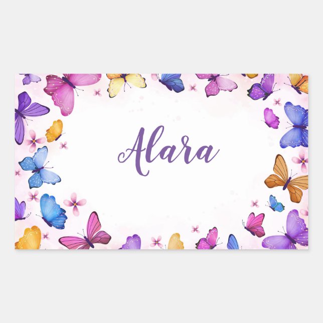 Autocolantes de borboletas (Frente)