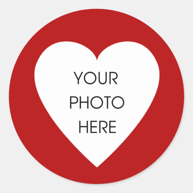 Autocolantes de bordas do Coração Vermelho (Frente)