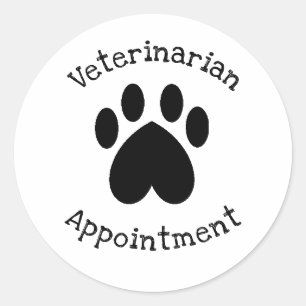 Autocolantes de Calendário de Nomeação Veterin