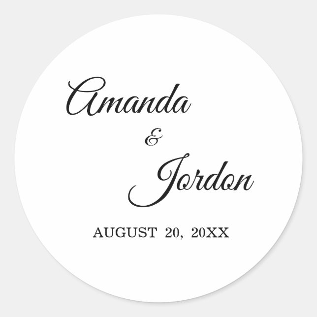 Autocolantes de caligrafia branca e preta (Frente)