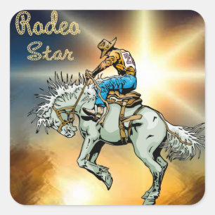 Autocolantes de cavaleiro do Rodeo Ocidental