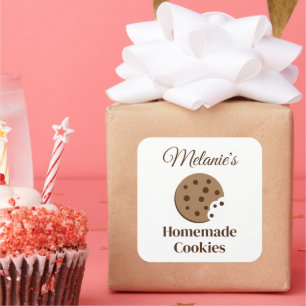 Autocolantes de chocolate caseiros com chip de cho