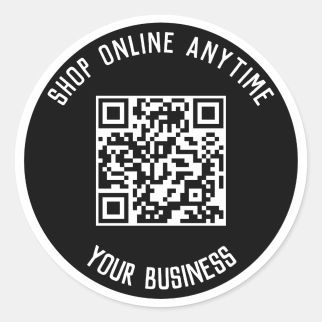 Autocolantes de código QR de empresa - Comprar sem (Frente)