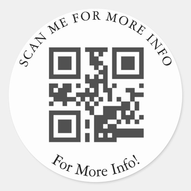 Autocolantes de código QR personalizados (Frente)