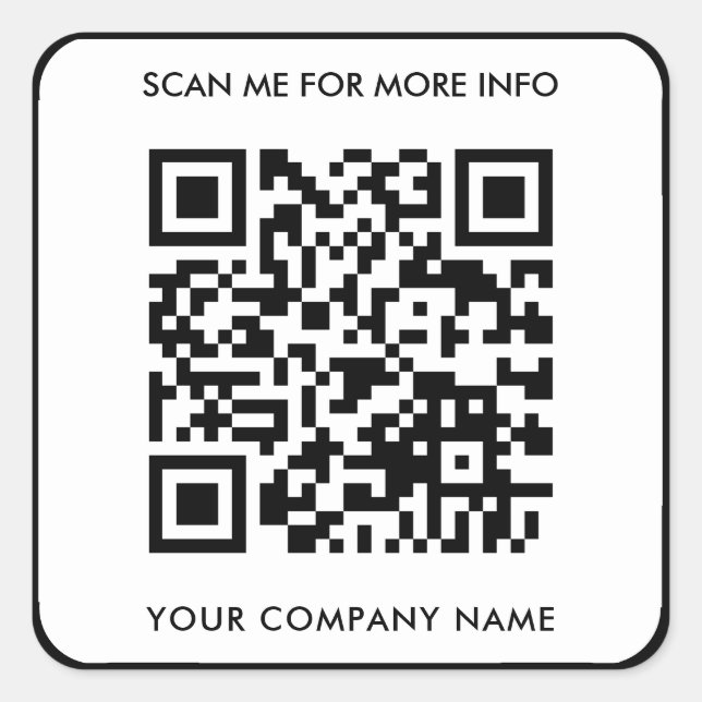 Autocolantes de código QR personalizados (Frente)