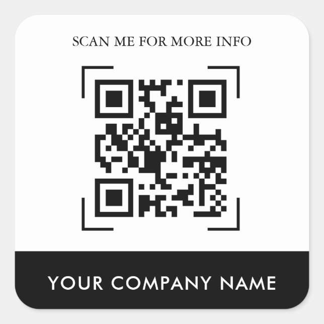 Autocolantes de código QR personalizados (Frente)