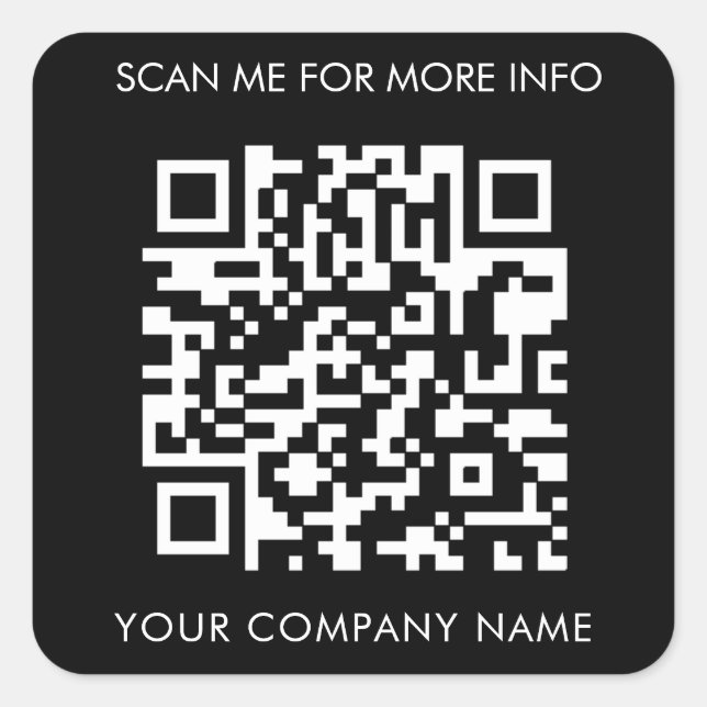 Autocolantes de código QR personalizados (Frente)