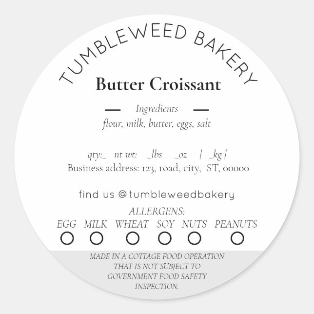 Autocolantes de Comida de algodão moderno (Frente)