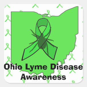 Autocolantes de Consciência da Doença de Lyme de O