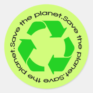 Autocolantes de consciência do reciclagem