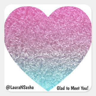 Autocolantes de contato com corações brilhantes