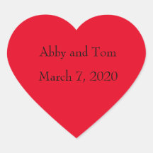 Autocolantes de Coração Vermelho Personalizados